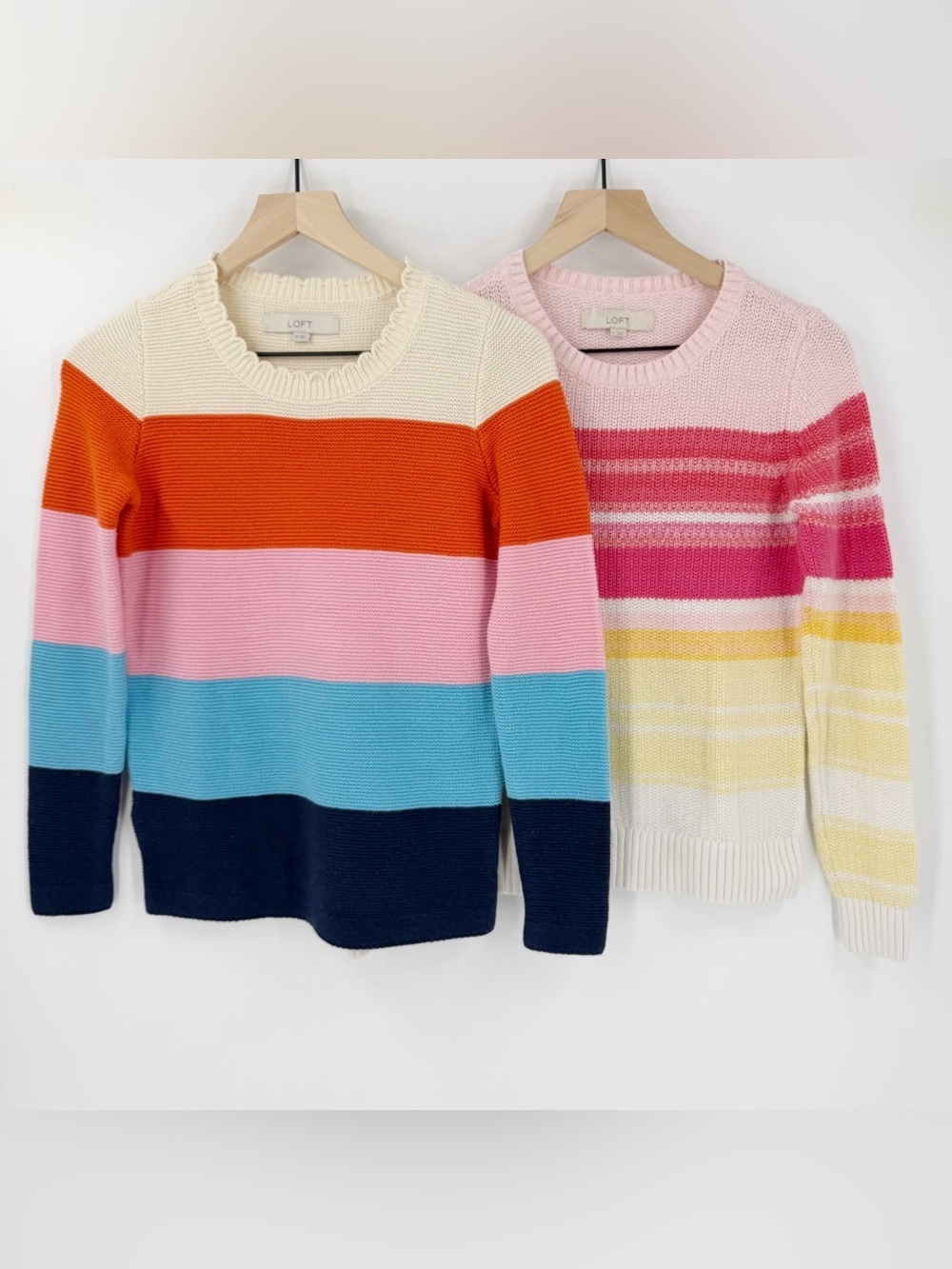 Bundle of 2 LOFT Striped Summer Sweaters XS/S